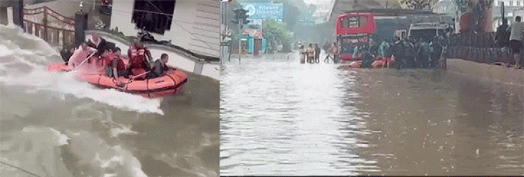 नागपुर में भारी बारिश ने मचाया कहर  