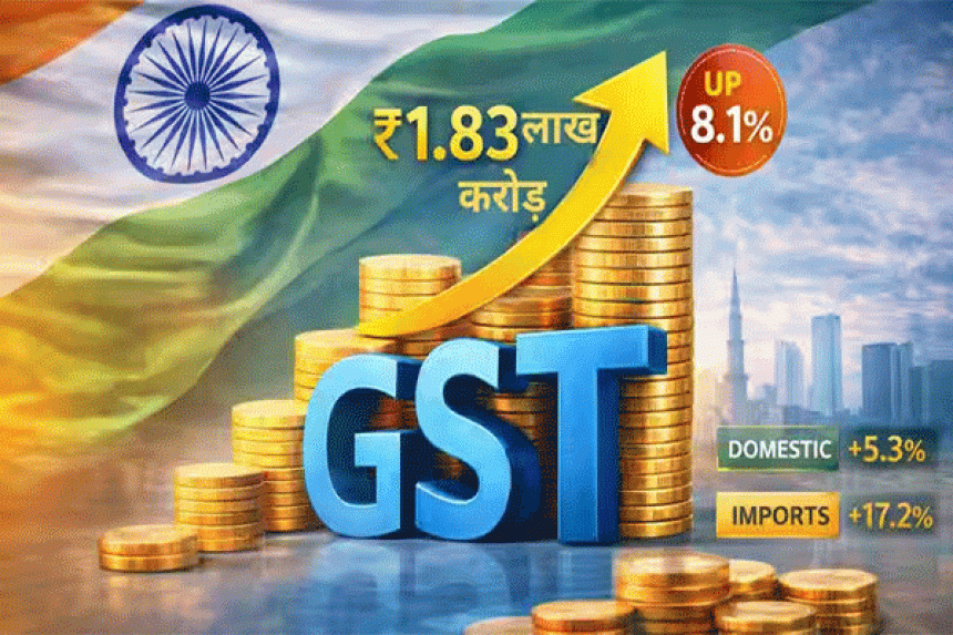 GST कलेक्शन में बढ़ोतरी: फरवरी में 1,83,609 करोड़ रुपये का संग्रह